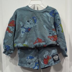 Paw Patrol Kids Gray Sweatshirt and Shorts Set